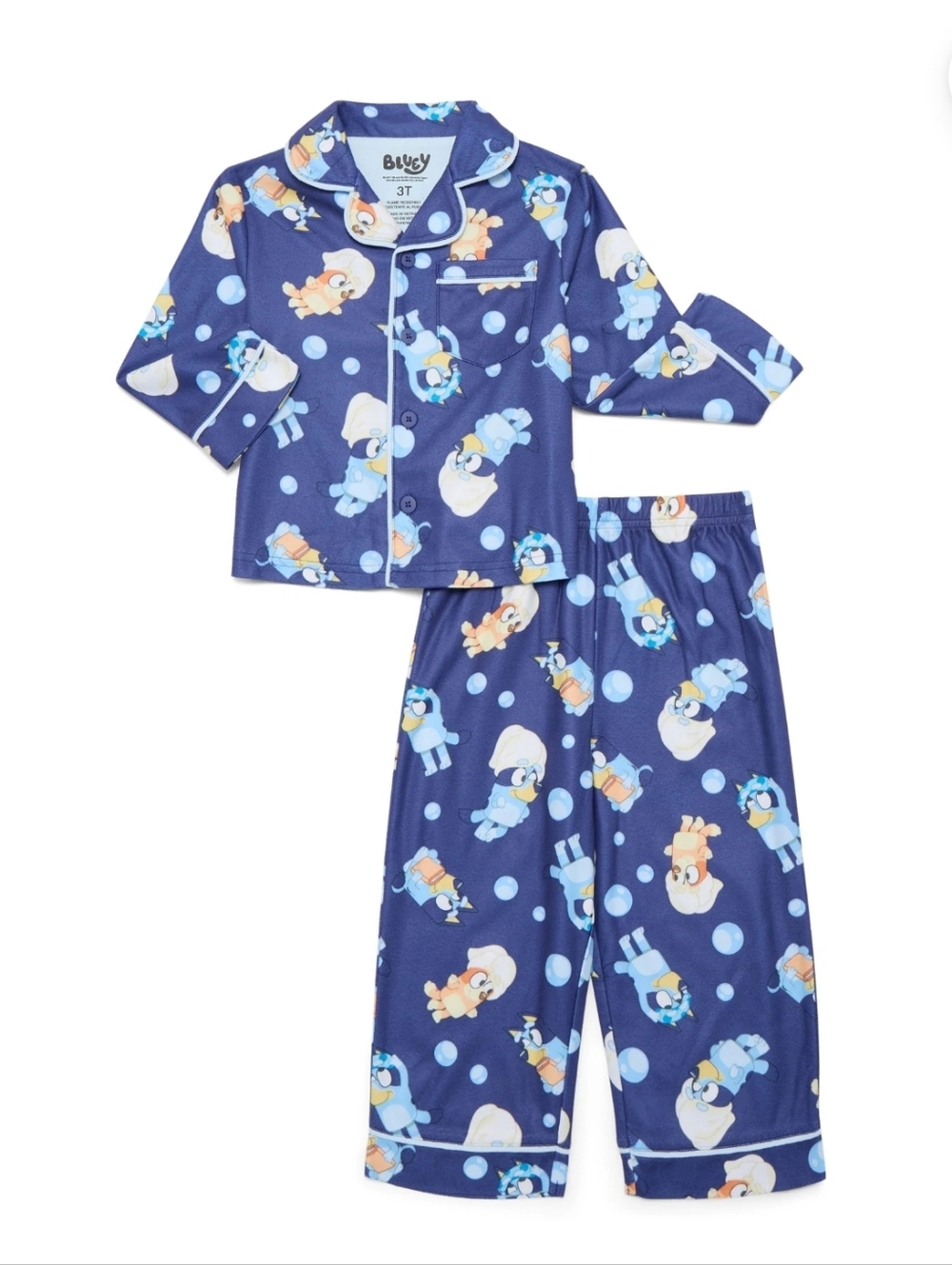 BOG1@50%Off- Bluey Toddler Boys or Girls Long Sleeve Pajama Set, 2-Piece